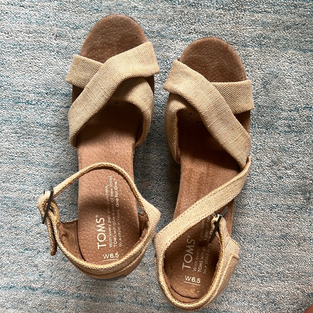 Toms Cork Wedges
